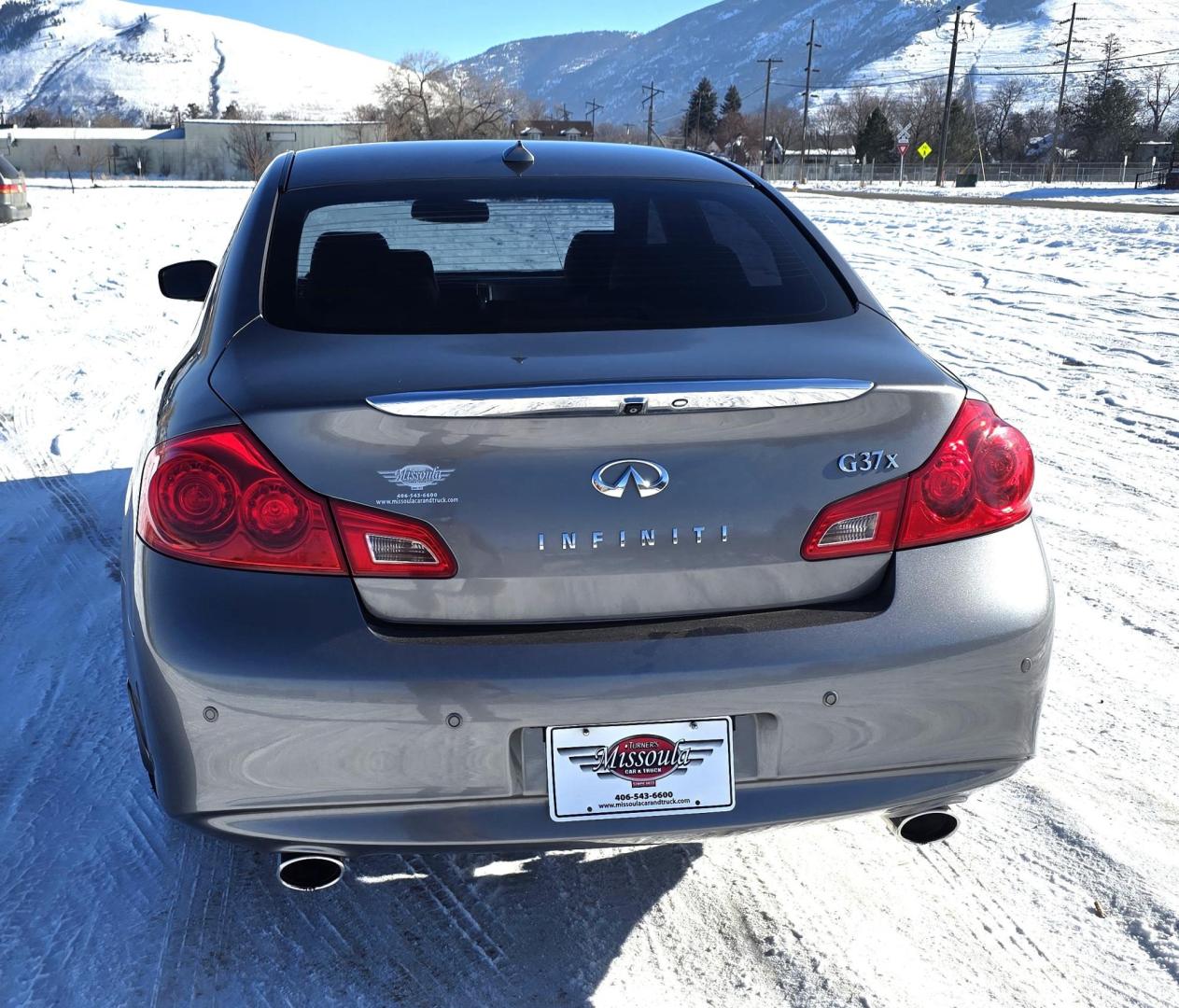 2012 Grey /Black Infiniti G Sedan 37x AWD (JN1CV6AR5CM) with an 3.7L V6 DOHC 24V engine, 5-Speed Automatic transmission, located at 450 N Russell, Missoula, MT, 59801, (406) 543-6600, 46.874496, -114.017433 - Really Nice Luxury Sedan. All Wheel Drive. 3.7L v6 Engine. Automatic Transmission. Power Sunroof. Leather Heated Power Seats. Air. Cruise. Tilt. Bluetooth Audio and Phone. AM FM XM. Backup Camera. New Tires. - Photo#8