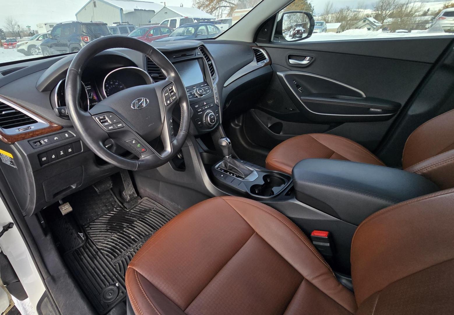 2013 White /Brown Hyundai Santa Fe Limited AWD (KM8SRDHF2DU) with an 3.3L V6 DOHC 24V engine, 6-Speed Automatic transmission, located at 450 N Russell, Missoula, MT, 59801, (406) 543-6600, 46.874496, -114.017433 - Nice One Owner AWD SUV. Clean Carfax. 3.3L V6 Engine. All Wheel Drive. Beautiful Brown Leather Interior. Heated Power Seats. Panoramic Sunroof. Heated Middle Seats. 3rd Row Seating. Infinity Sound System. AM FM XM CD Player. Navigation. Backup Camera. Heated Steering Wheel. Bluetooth Phone and Audio - Photo#17