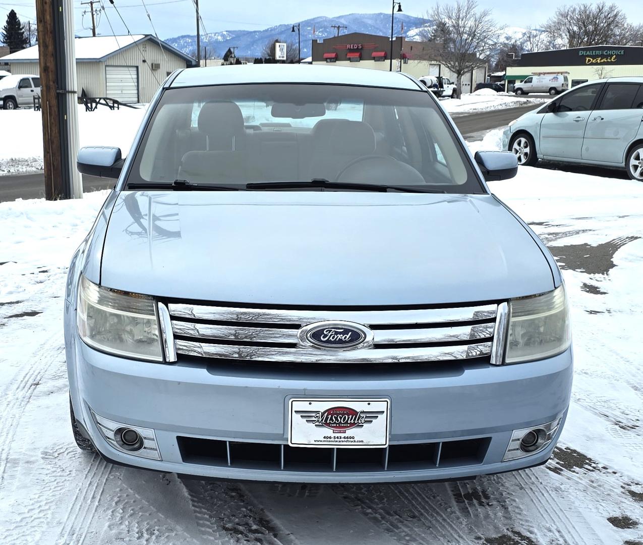 2008 Blue /Tan Ford Taurus SEL AWD (1FAHP27W98G) with an 3.5L V6 DOHC 24V engine, 6-Speed Automatic Overdrive transmission, located at 450 N Russell, Missoula, MT, 59801, (406) 543-6600, 46.874496, -114.017433 - Very Clean 2 Owner AWD Sedan. Only 78K Miles. 3.5L V6 Engine. Power Front Seats. Air. Cruise. Tilt. Power Windows and Locks. AM FM CD Player. - Photo#7