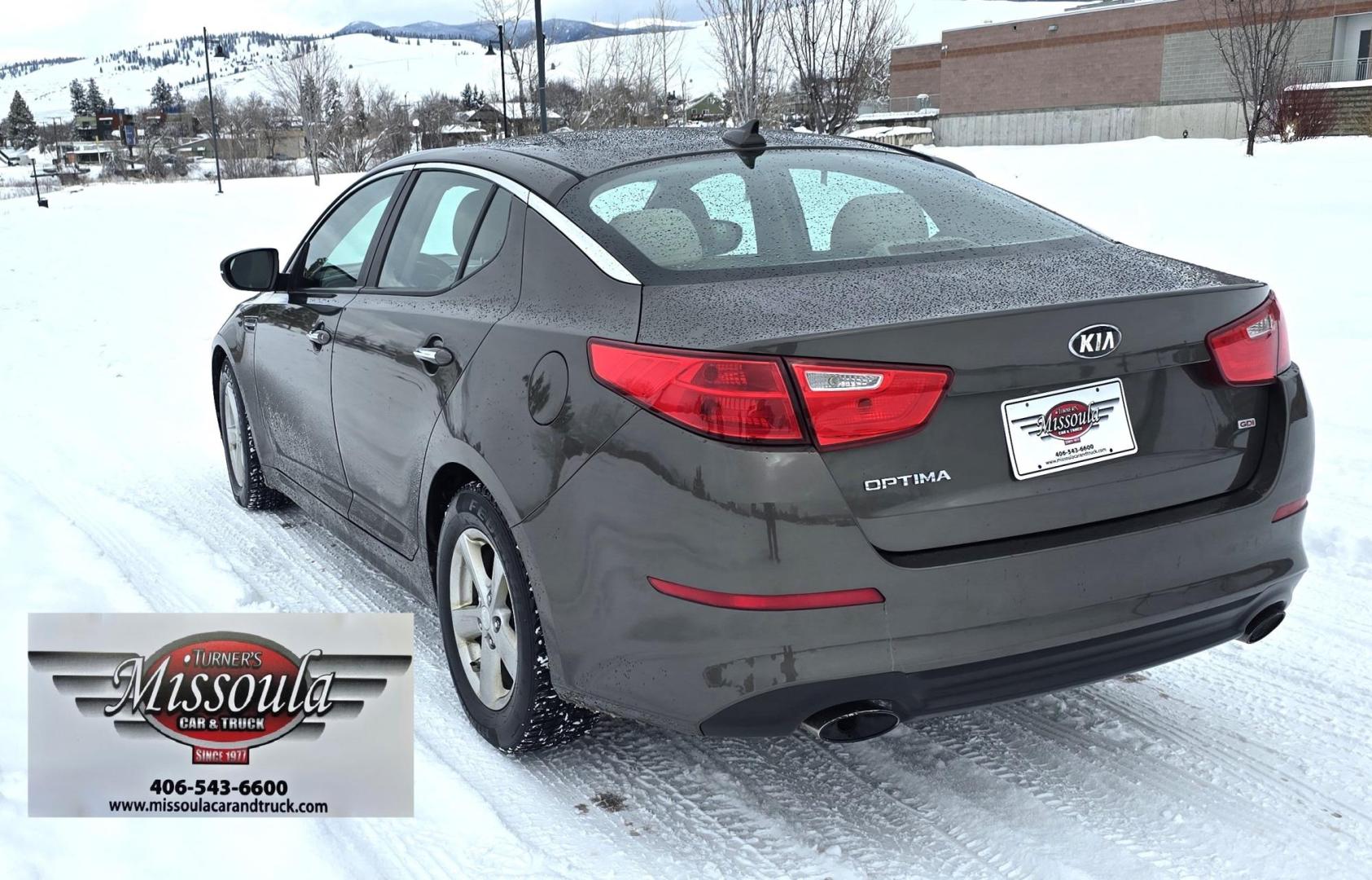 2015 Bronze /Black Kia Optima LX (5XXGM4A70FG) with an 2.4L L4 DOHC 16V engine, 6-Speed Automatic transmission, located at 450 N Russell, Missoula, MT, 59801, (406) 543-6600, 46.874496, -114.017433 - Photo#6