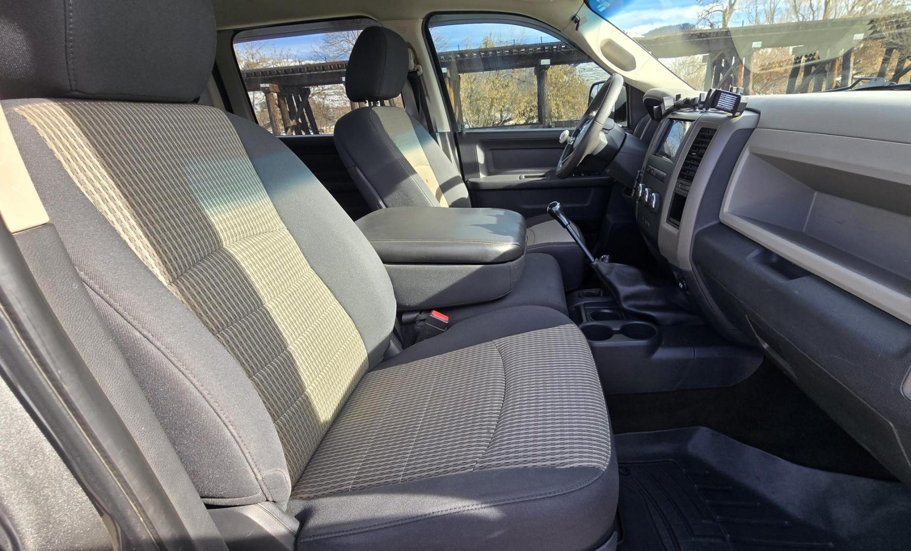 2012 Grey /Gray Dodge Ram 3500 ST Crew Cab LWB 4WD (3C63D3GL5CG) with an 6.7L L6 OHV 24V TURBO DIESEL engine, 6-Speed Automatic transmission, located at 450 N Russell, Missoula, MT, 59801, (406) 543-6600, 46.874496, -114.017433 - Looking for a Stud Truck? Here it is. Ram One Ton 4WD with a 6.7 Cummins Diesel Engine and a 6 Speed Manual Transmission (RARE).Light Bar Kit. Monster Grill Guard. After,marker Wheels with Beefy Tires. Power Windows and Locks. Built in Towing. Air. Cruise. Tilt. AM FM Bluetooth. - Photo#13