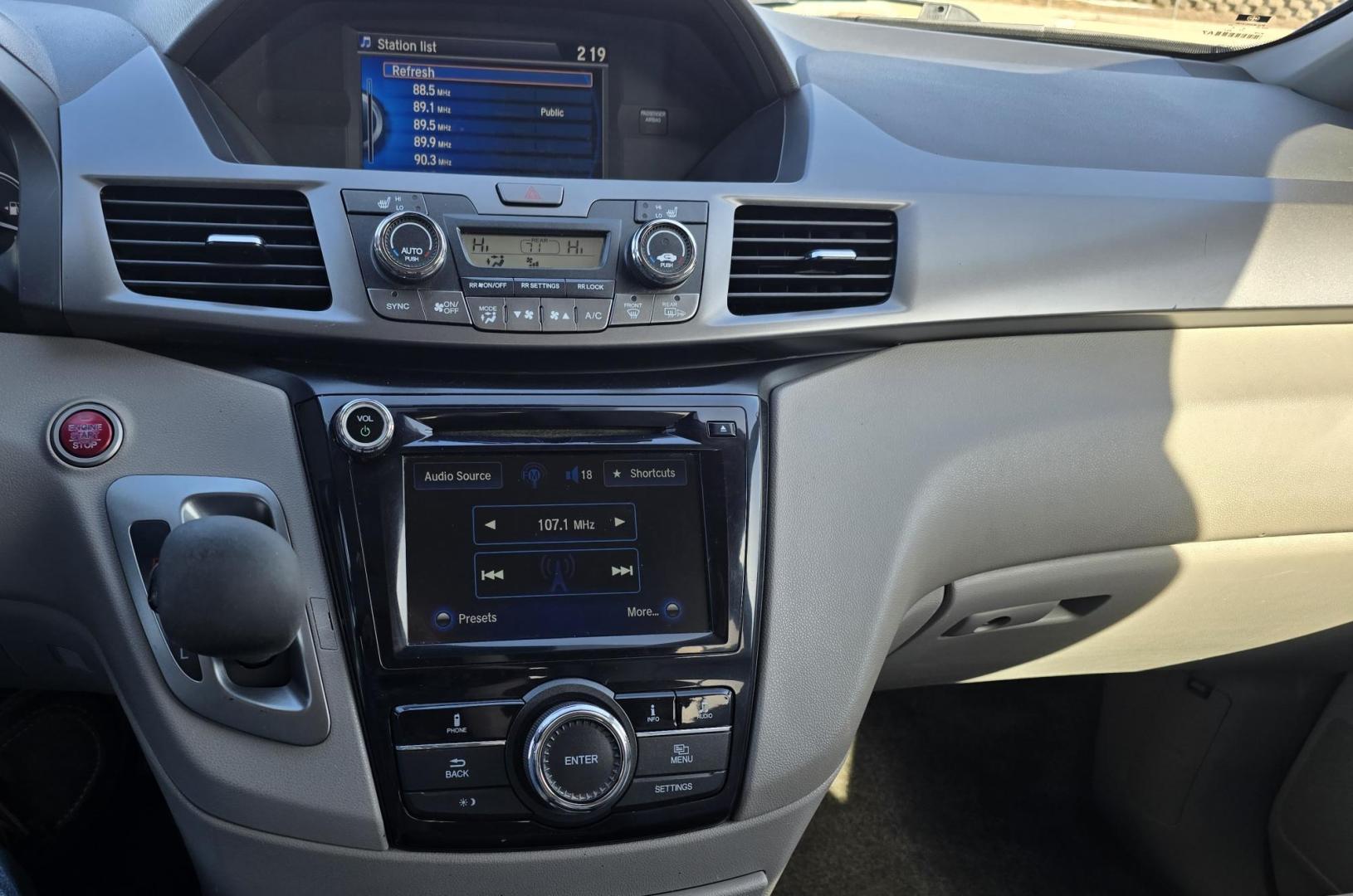 2014 Blue /Tan Honda Odyssey EX-L (5FNRL5H69EB) with an 3.5L V6 SOHC 24V engine, 6-Speed Automatic transmission, located at 450 N Russell, Missoula, MT, 59801, (406) 543-6600, 46.874496, -114.017433 - 3.5L V6 Engine. Automatic Transmission. 3rd Row Seating. Air. Cruise. Tilt. Power Sunroof. Heated Seats. Power Front Seats. Air. Cruise. Tilt. Power Sliding Doors. Backup Camera. - Photo#18